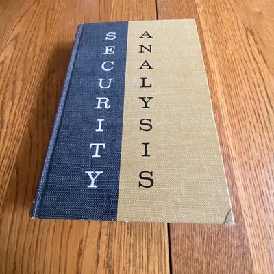 Security Analysis: Principles & Technique 4th Edition by Benjamin Graham HC 1962