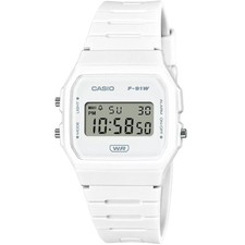 Casio Unisex Watch Quartz Digital Dial White Bio-Based Resin Strap F91WB-7A