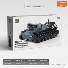 Klemmbauseine MOC Panzer Sturmpanzer II Bison 568 Teile Geschenk WW2 NEU in OVP