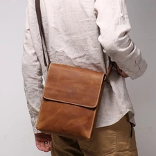 New Men Casual Single-Shoulder Bag Cowhide Crossbody Bag Genuine Leather Bag