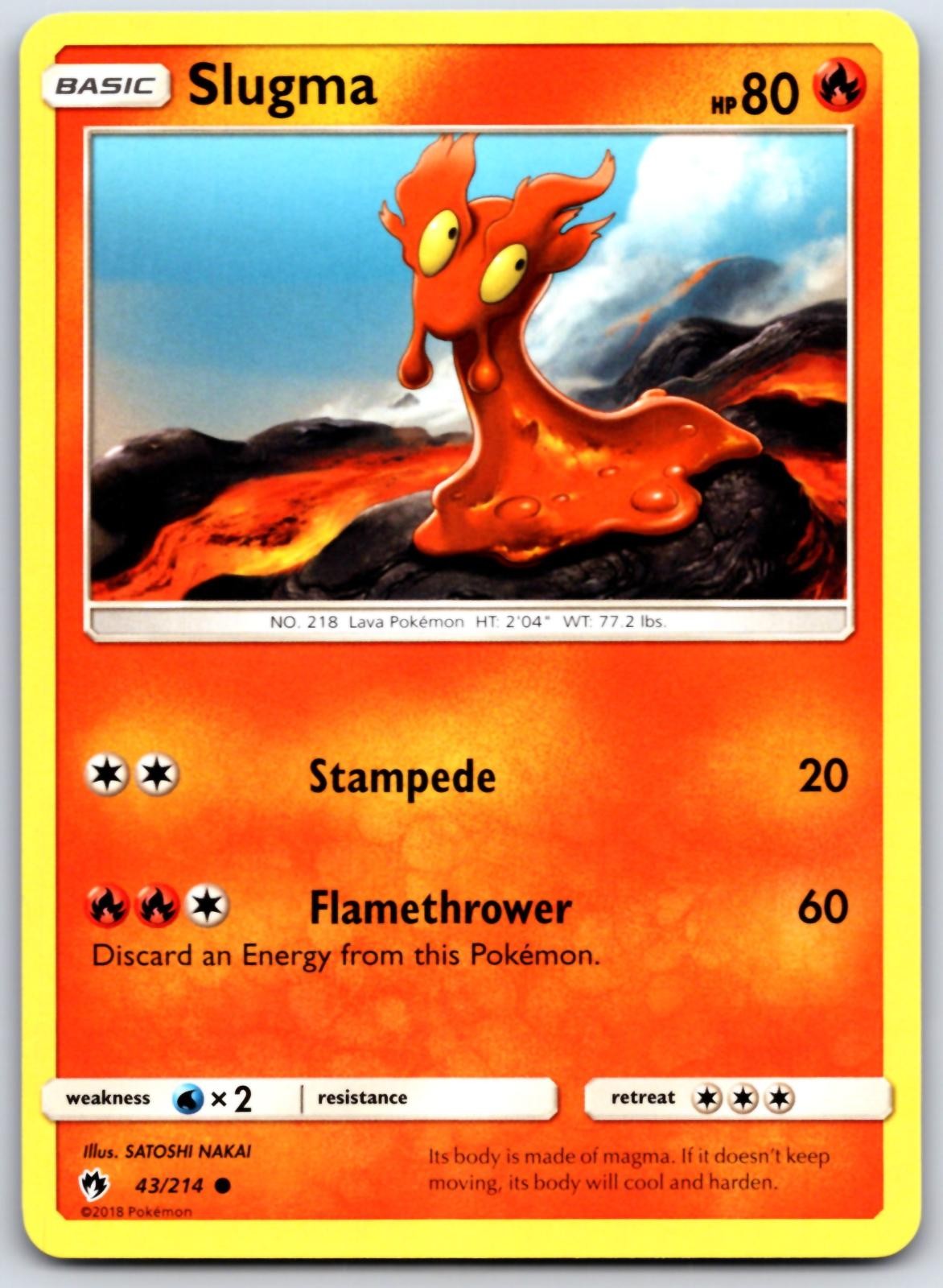 Slugma 43 C Lost Thunder Pokemon NM