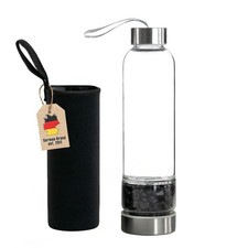 Trinkflasche Wasserflasche mit Heilsteinen Tasche 400 ml Wasserflasche