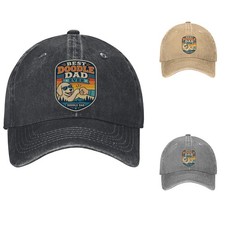 Best Doodle Ever Text Print Cotton Baseball Cap Dad Hat Adjustable Blue