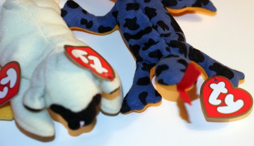 McDonald's TY Beanie Babies 1993 1996 LOT OF FOUR Chops Snort Patti Lizz Animals - Picture 3 of 7