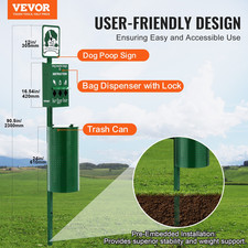Dog Waste Station, Outdoor Dog Waste Disposal System for Backyard