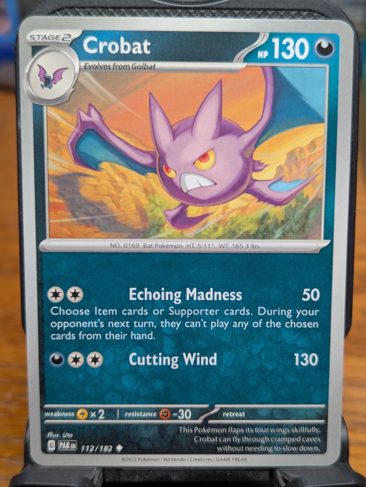 Pokemon TCG Paradox Rift Crobat 112/182 Uncommon 