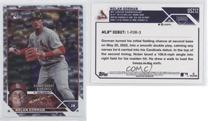 2023 Topps Update Debut Silver Patterned Foil Nolan Gorman #US212 Rookie RC
