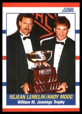 Rejean Lemelin / Andy Moog 1990-91 Score #365 Bruins NHL READ FREE SHIPPING