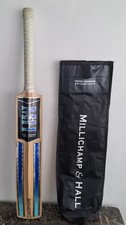 Millichamp & Hall C100 "Sponsored" Cricket Bat Adult SH with M&H Padded Cover GC