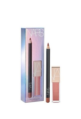 NARS 2pc Lip Liner And Lip Gloss Duo Orgasm gloss  shade and Rosebud lipliner  
