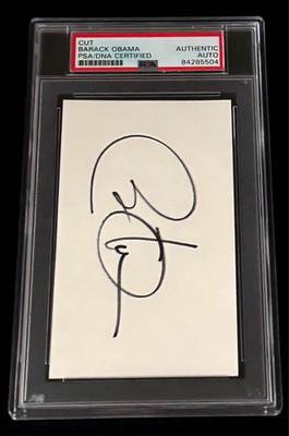 Barack Obama Signed 3x5 Index Card PSA/DNA Authenticated Autograph - Great Auto