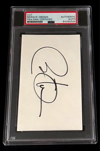 Barack Obama Signed 3x5 Index Card PSA/DNA Authenticated Autograph - Great Auto