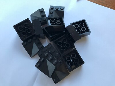 LEGO- NEW-#99301-BLACK-SLOPE 33^ 3 x 3 DOUBLE CONCAVE-5 PIECES