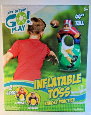 Super Sport Inflatable Toss by Toysmith Football Baseball Practice 44'' Tall NEW