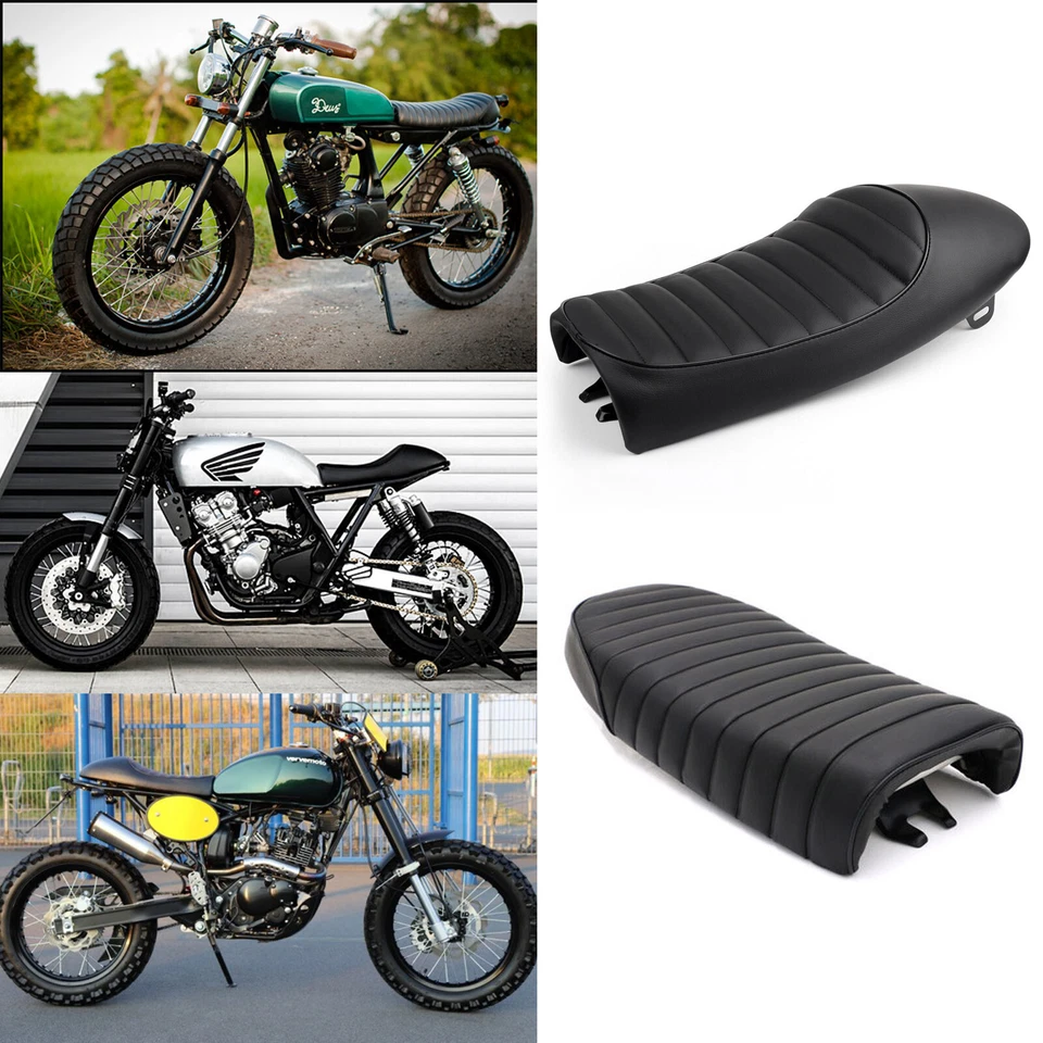 Asiento de moto café corredor asiento vintage para Suzuki GS500E GS500F GS1100E TU250X Foto 2 de 4