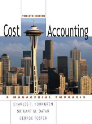 #ad Cost Accounting: A Managerial Emphasis Hardcover VERY GOOD $6.27