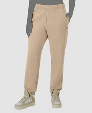 Champion Women's Beige Powerblend Boyfriend Fleece Sweatpants Pants Sz M