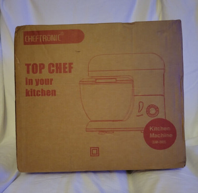 Cheftronic 4.5 Qt Tilt-Head Electric Stand Mixer 500W 6+ Speed -Red- New In Box