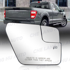 Heated Mirror Glass W/ Plate Right Passenger Side For Ford F150 2021-2025