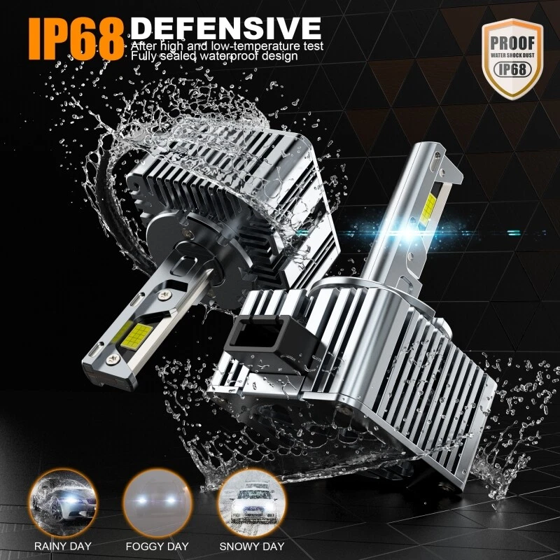 2X D1S LED OEM HID Xenon Upgrade Bulbs, 20000LM 120W 6500K White CANBUS LED Kit - Image 4 of 4