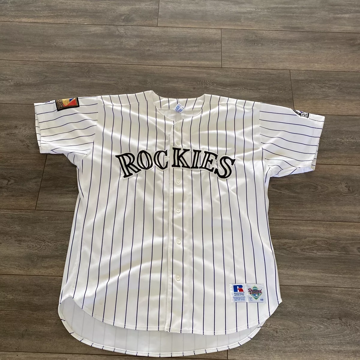 AUTHENTIC VINTAGE DANTE BICHETTE ROCKIES JERSEY 48 XL RARE RUSSELL