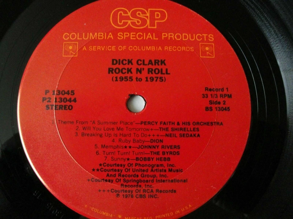 DICK CLARK "ROCK N' ROLL (1955 TO 1975), VINYL LP 1976 COLUMBIA SPECIAL PRODUCTS Foto 3 de 4