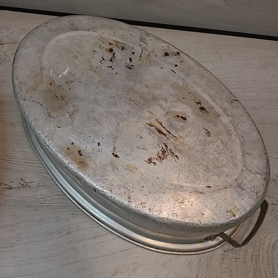 Vintage COMET Aluminum Vented 16" Roasting Pan Turkey Chicken Roast