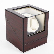 Scatola Porta 2 Orologi Tempo Carica Automatica Watch Winder Box Vetrina