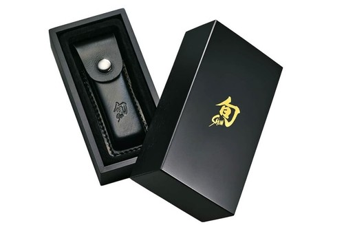 Kai SHUN Wine Opener Japan Genuine Leather 3D Case Kaijirushi Sommelier KnifeNEW - Picture 4 of 6