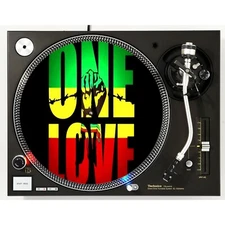 One Love Rasta #2 Vintage Slipmat Turntable 12" LP Record Player DJ Audiophile