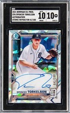 2021 BOWMAN CHROME PROSPECTS SPENCER TORKELSON 41/100 SGC 10 GM AUTO 10