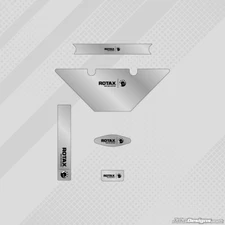 CHROME EUROPEAN STYLE MICRO ROTAX RADIATOR STICKER KIT - KARTING