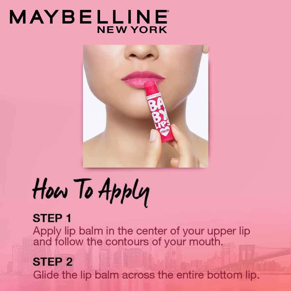 Bálsamo labial Maybelline New York Baby Lips, lolita rosa, 4 g hidratante, reparador Foto 4 de 4