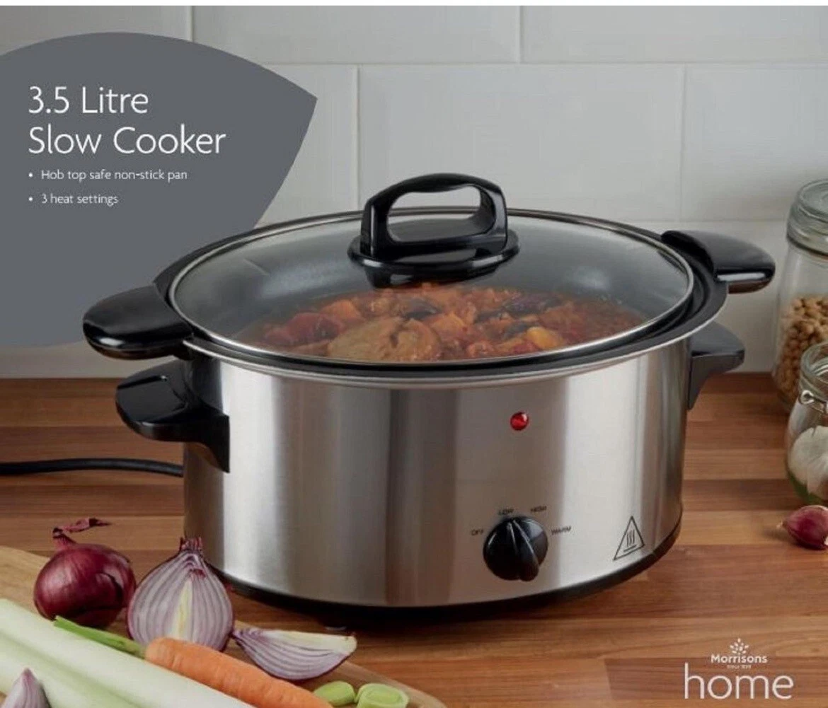 Morrison 3.5 Litre Slow Cooker Aluminium Pot FREE DELIVERY eBay