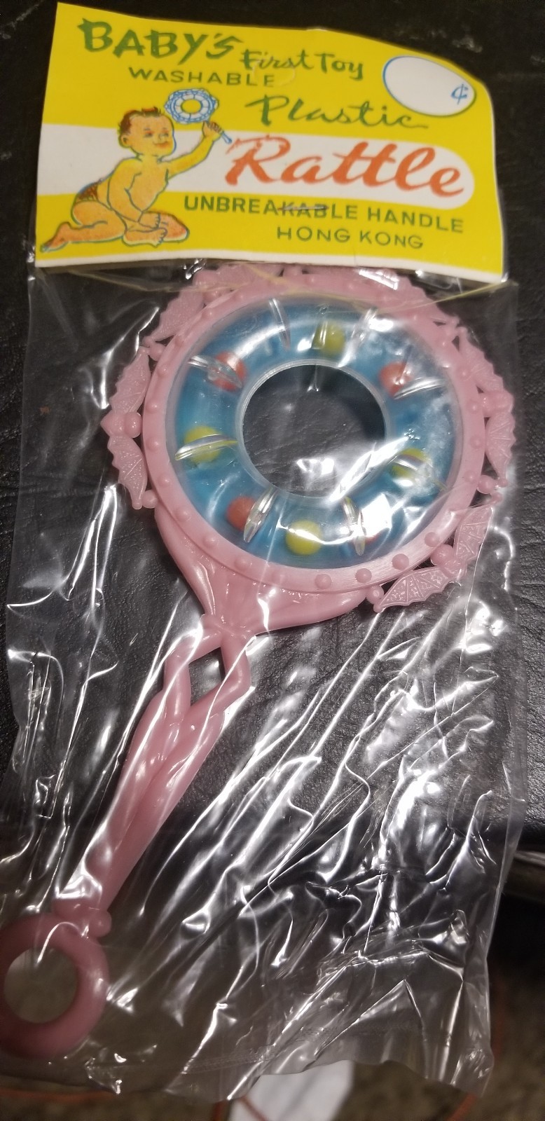 Vintage Baby's Rattle~DOLL PROP Infant-NEW-old stock~ONE in SEALED PKG ...