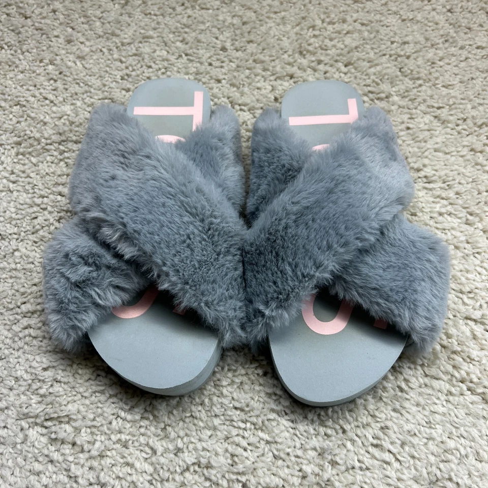 Chinelos femininos Toms Susie de pele sintética tamanho 9 cinza casual conforto aconchegante - Imagem 2 de 4