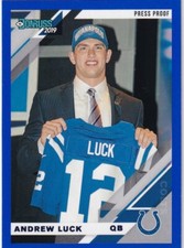 2019 DONRUSS BLUE PARALLELS VARIATIONS ANDREW LUCK COLTS PRESS PROOF - F642