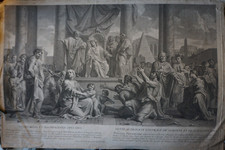 Natale COYPEL (1628-1707) INCISIONE XVIII ORIENTALISMO GIUDAICO EGITTO BIBBIA...