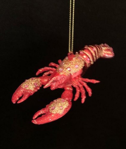 BLOWN GLASS LOBSTER~SEAFOOD~FOODIE CHRISTMAS ORNAMENT~NWT - Picture 2 of 5
