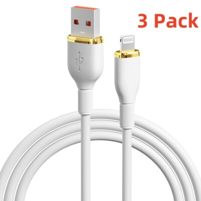 3X Fast Phone Charging Cable USB To L Charger Cord for iPhone 14 13 12 11 iPad