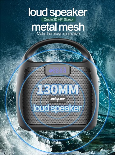 Altavoz Bluetooth portátil Teléfono inalámbrico Altavoz para exteriores Radio FM - Imagen 6 de 15