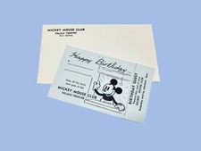 1930s Hilo Theater Hawaii Mickey Mouse Card w/ Envelope Vintage Disneyana