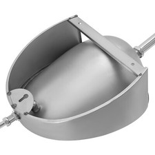 Oval Silver Stainless Steel Wall-Mounted Urinal with Automatic Sensing