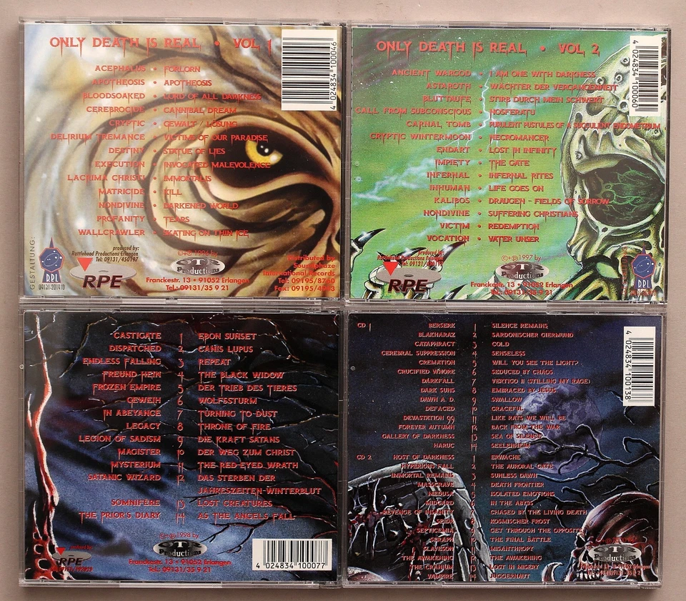 Konvolut 4 CDs Only Death Is Real Vol. 1-Vol. 4-CD Compilation 69 Tracks #3500 - Bild 2 von 4