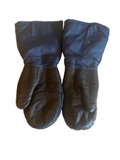 Blue Fuzzy Fleece Lined Mittens High Cuff No Label Small