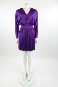 halston heritage purple dress