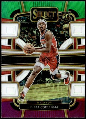 2023-24 Panini Select #97 Bilal Coulibaly Green White Purple Prizms Rookie E1
