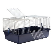 KCT SMALL INDOOR PET CAGE 60CM SINGLE LEVEL DARK BLUE HOME HOUSE ANIMAL TRAVEL