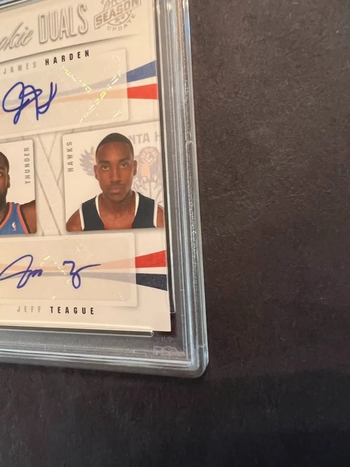 2009-10 Season Update James Harden Rookie Auto /99 Jeff Teague PSA 10 - Image 4 of 4