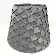 Better Homes & Gardens Pleated Fabric Empire Table LAMP SHADE  Gray